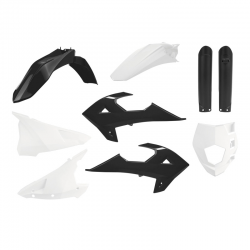 Polisport, sada plastů, GAS GAS EC250/300 `18-20, RIEJU MR250/300 `21 barva černá/bílá